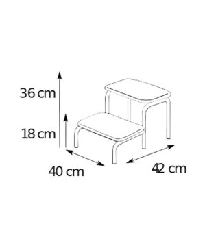 Escabeau Duo Pour Lit Esthetique