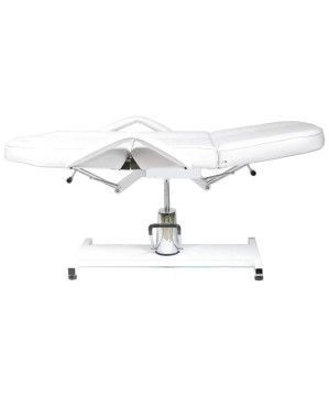 Lit Esthétique TORONTO - Pompe Hydraulique, Blanc