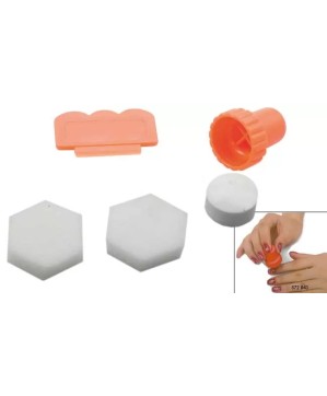 Kit Stamping Tamponage Nail Art 14Pc