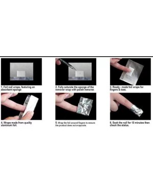Bandes d'Aluminium avec Éponge pour Faux Ongles - Boîte de 100