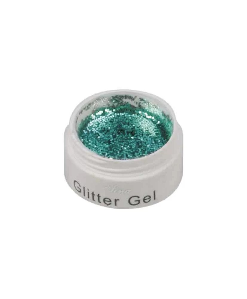 Gel Faux Ongles Paillettes Turquoises (8ml) - IB