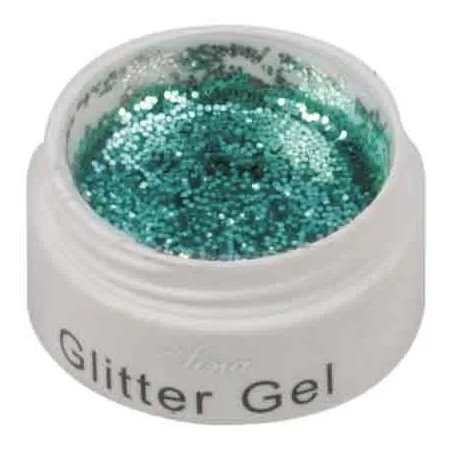 Gel Faux Ongles Paillettes Turquoises (8ml) - IB