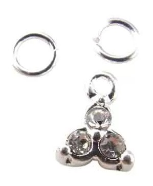 Bijou Ongle 3 Stras Argent - IB