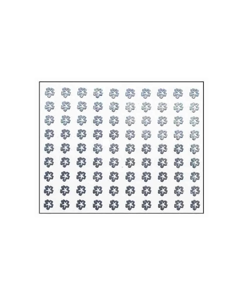 Décor Ongles Argent Fleurs Mns04 - IB