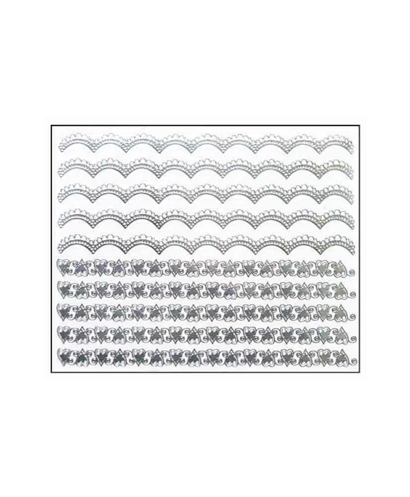 Décor Ongles Argent Fleurs Mns17 - IB