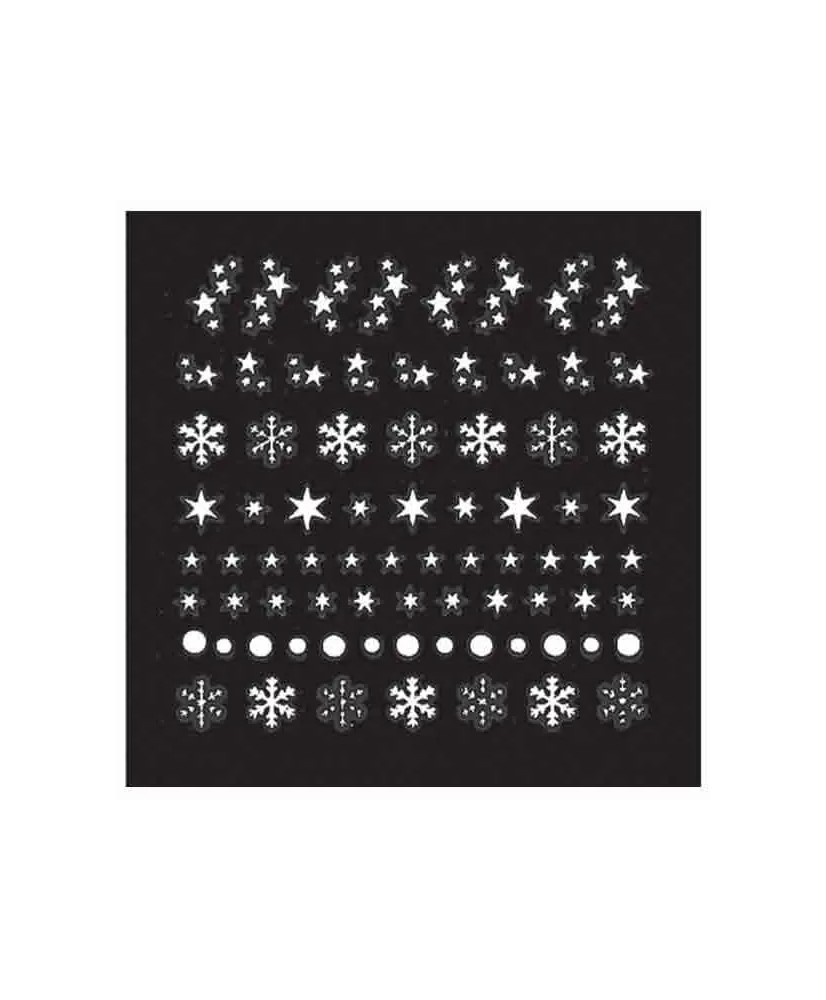 Décor Ongles Blanc Etoiles Xst46 - IB