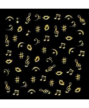 Décor Ongles Doree Musique  Xts154 - IB
