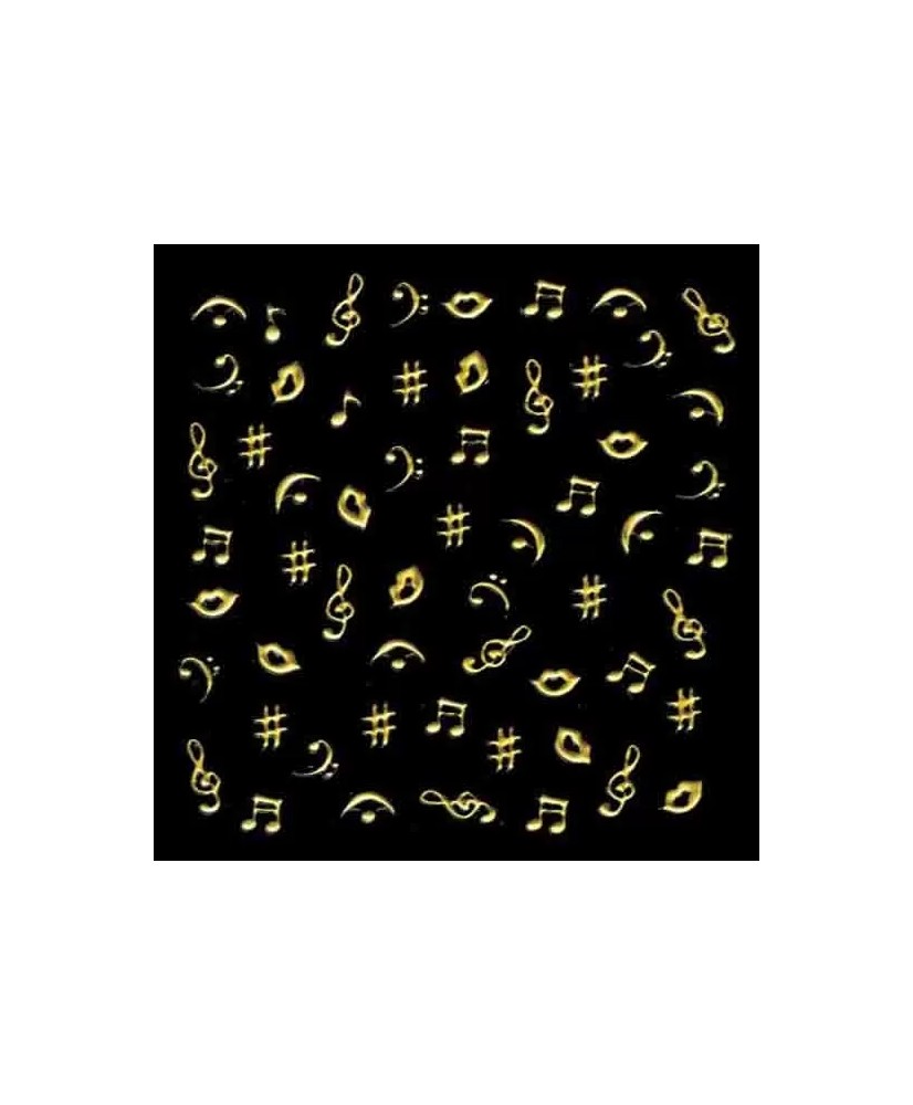 Décor Ongles Doree Musique  Xts154 - IB