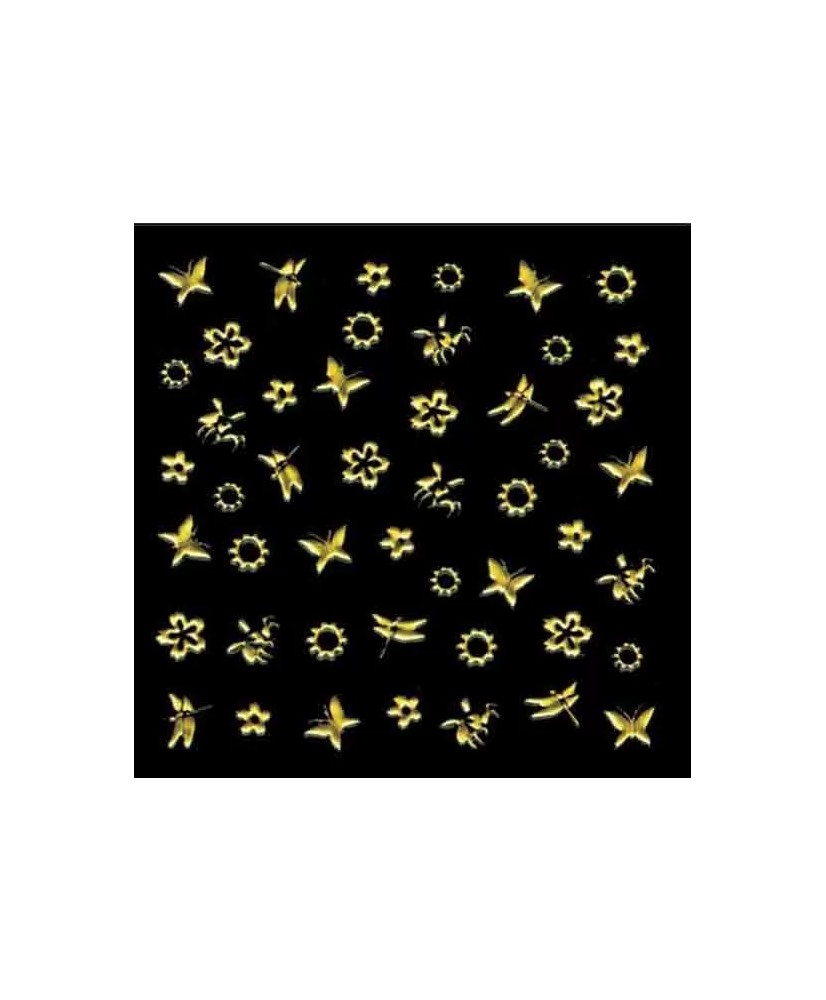 Décor Ongles Doree Fleurs  Xts147 - IB