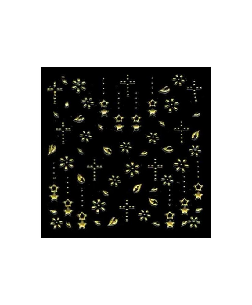 Décor Ongles Doree Fleurs++  Xts145 - IB