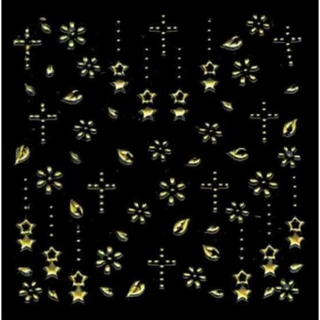 Décor Ongles Doree Fleurs++  Xts145 - IB