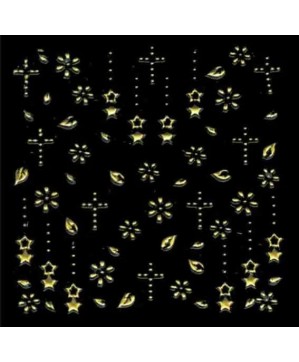 Décor Ongles Doree Fleurs++  Xts145 - IB