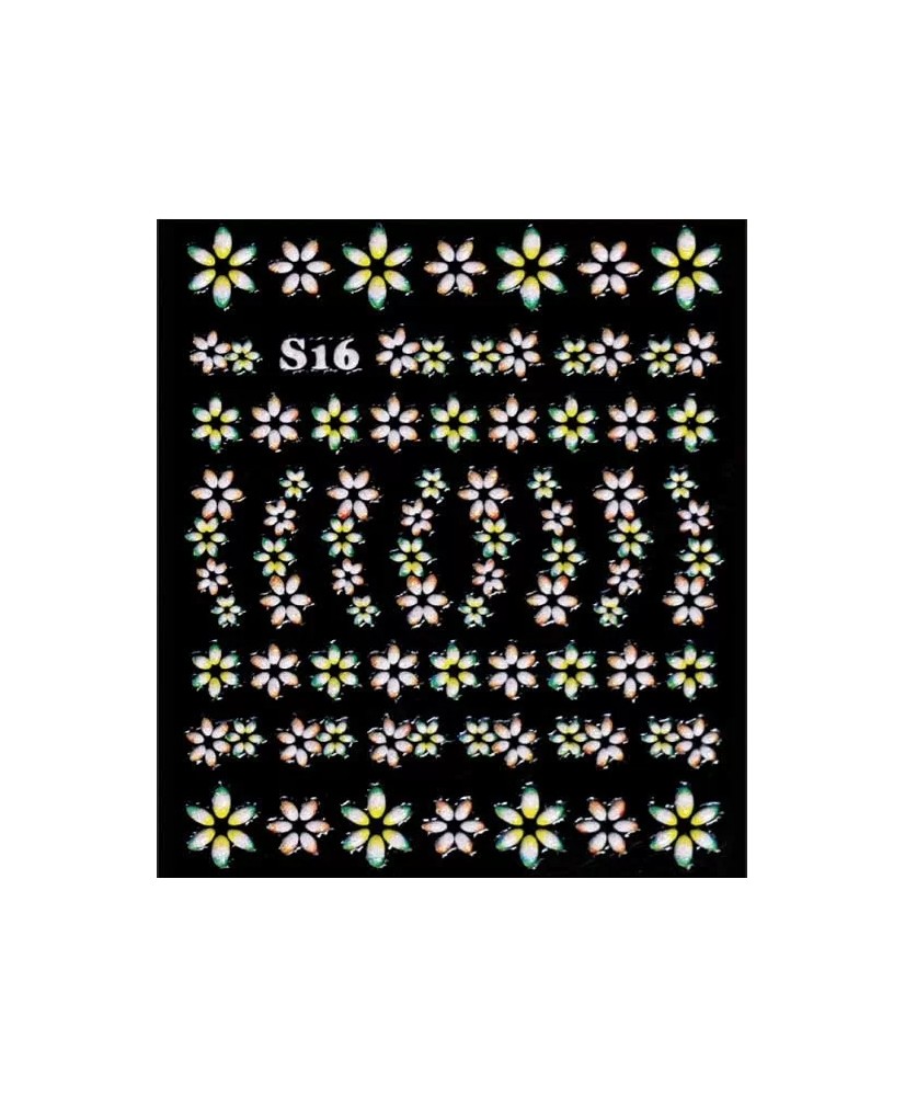 Décor Ongles Color Fleurs  S-16 - IB