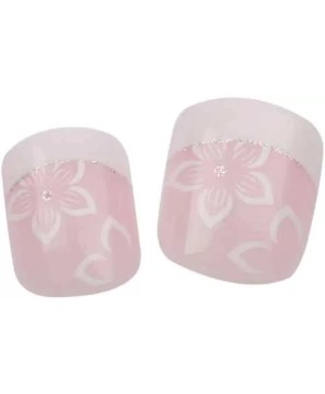 Faux Ongles Courtx24 Avcolle Rose+Fleur - IB