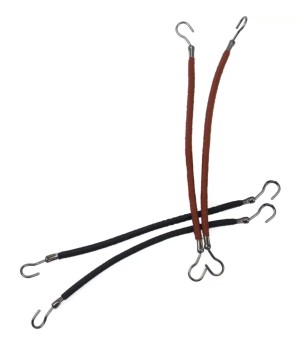 Elastique à crochet Brun x12 (130mm)