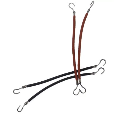Elastique à crochet Brun x12 (130mm)