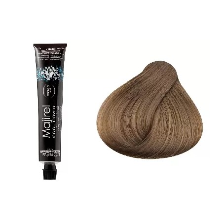 8.1 - BLOND CLAIR CENDRE - COLORATION MAJIREL COOL COVER - (50ml)