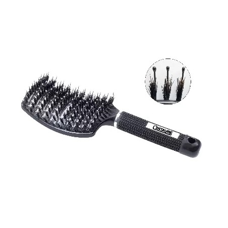 Brosse Super Lissage Braziline - Incurvée, Mixte 11 Rangs Perlés