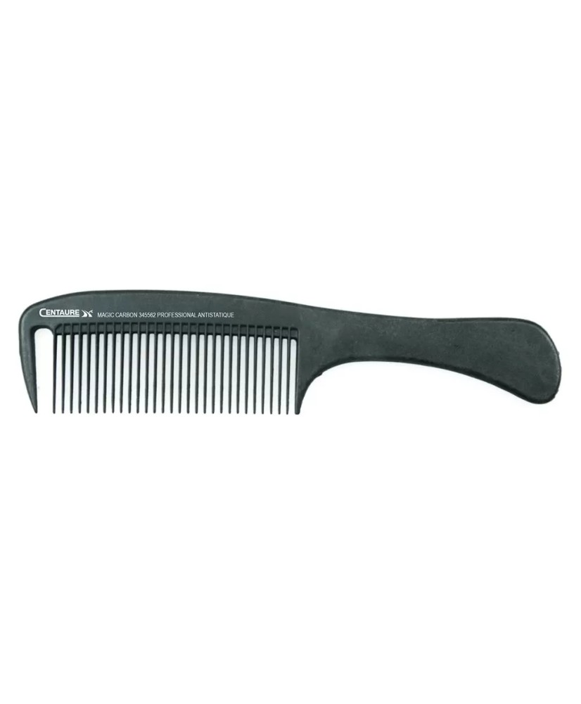 Peigne Carbone démêloir 21.5cm + 2 pinces - Centau
