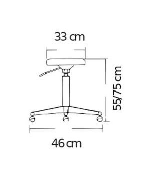 Tabouret TAKA super ECO réglable  55 à 75 Cm