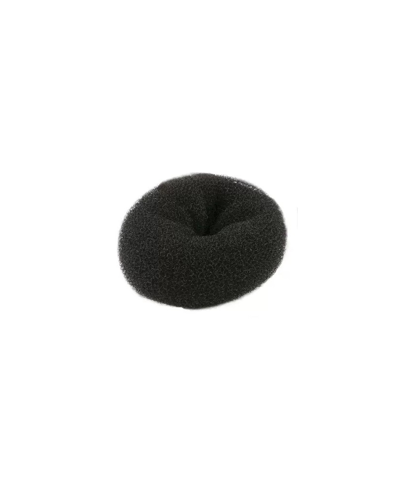 Crepon à chignon pouf - Noir - 9x3.5cm Crepon à chignon pouf - Noir - 9x3.5cm