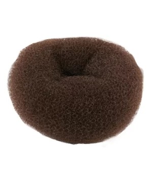 Crepon à chignon pouf - Chatain - 12x5cm