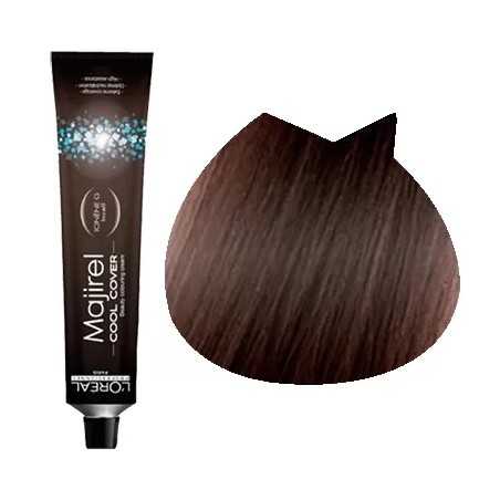 5.18 - CHATAIN CLAIR DORÉ MOCCA - COLORATION MAJIREL COOL COVER - (50ml)