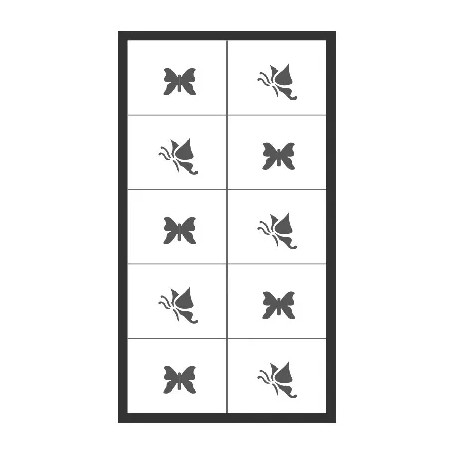 Décor Ongles pochoir transfert Papillon