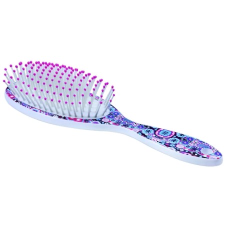 Brosse pneumatique manche color flower - Centaure