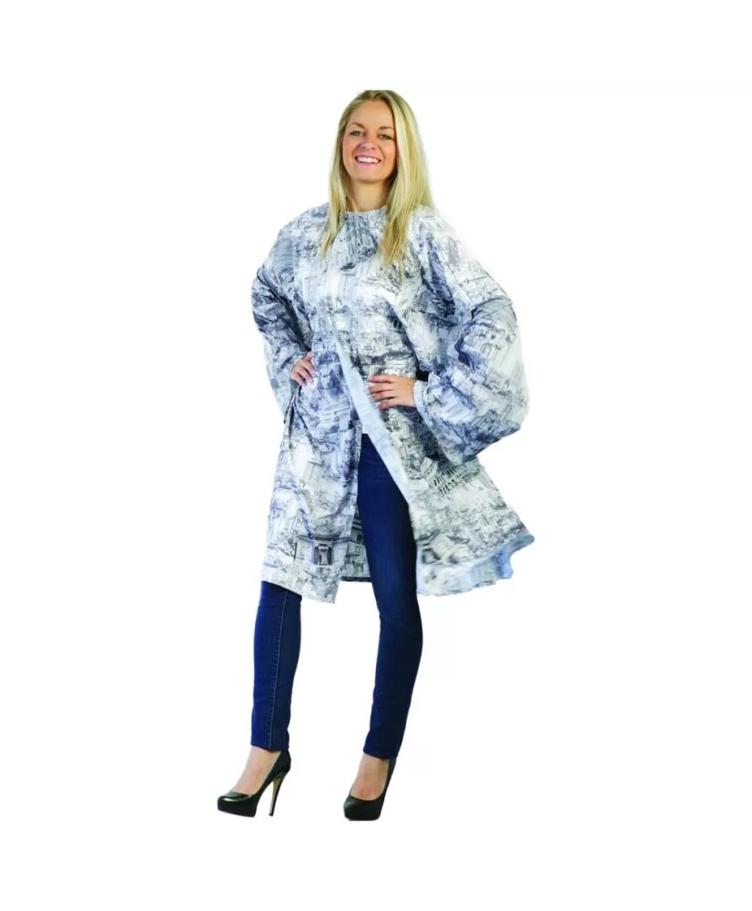 Peignoir dessin city gris