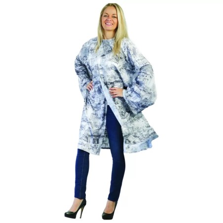 Peignoir dessin city gris