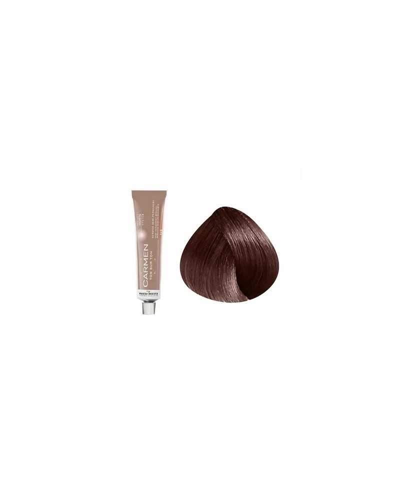 6.24 - BLOND FONCÉ CENDRE IRISE CUIVRÉ - COLORATION CARMEN - (60ml)