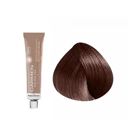 6.24 - BLOND FONCÉ CENDRE IRISE CUIVRÉ - COLORATION CARMEN - (60ml)