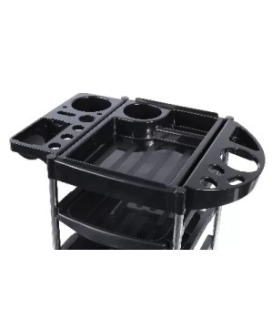 Table COLECO noir 4 tiroirs +  2 plateaux