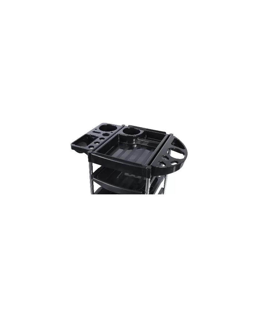 Table COLECO noir 4 tiroirs +  2 plateaux