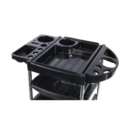 Table COLECO noir 4 tiroirs +  2 plateaux