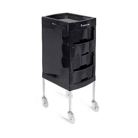 Table COLOBLEACH noir 4 tiroirs et 2 plateaux