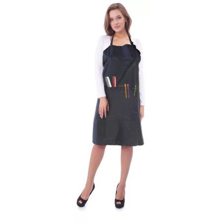 Tablier à Teinture MIKY-3 ECO - Noir avec Large Poche Centrale
