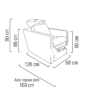 Fauteuil Bac de Lavage STEVY - Avec Mitigeur et Cuvette Inclinable