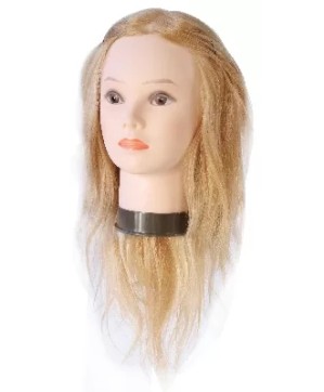 Tête d'Étude JULIA - Cheveux Naturels Blond Très Clair 40/45 cm