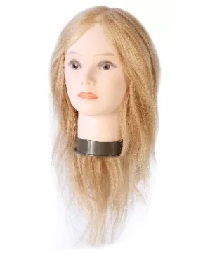 Tête d'Étude JULIA - Cheveux Naturels Blond Très Clair 40/45 cm
