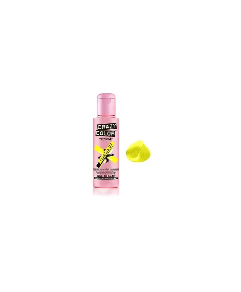 NEON UV JAUNE CAUTION - COLORATION CRASY COLOR - (100ml)