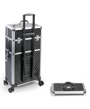 Valise BI-CAZ Noire - 42 x 23 x 79 cm, 4 Roulettes 360°