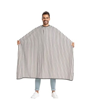 Maxi CAPE Rayée GRIS BARBER