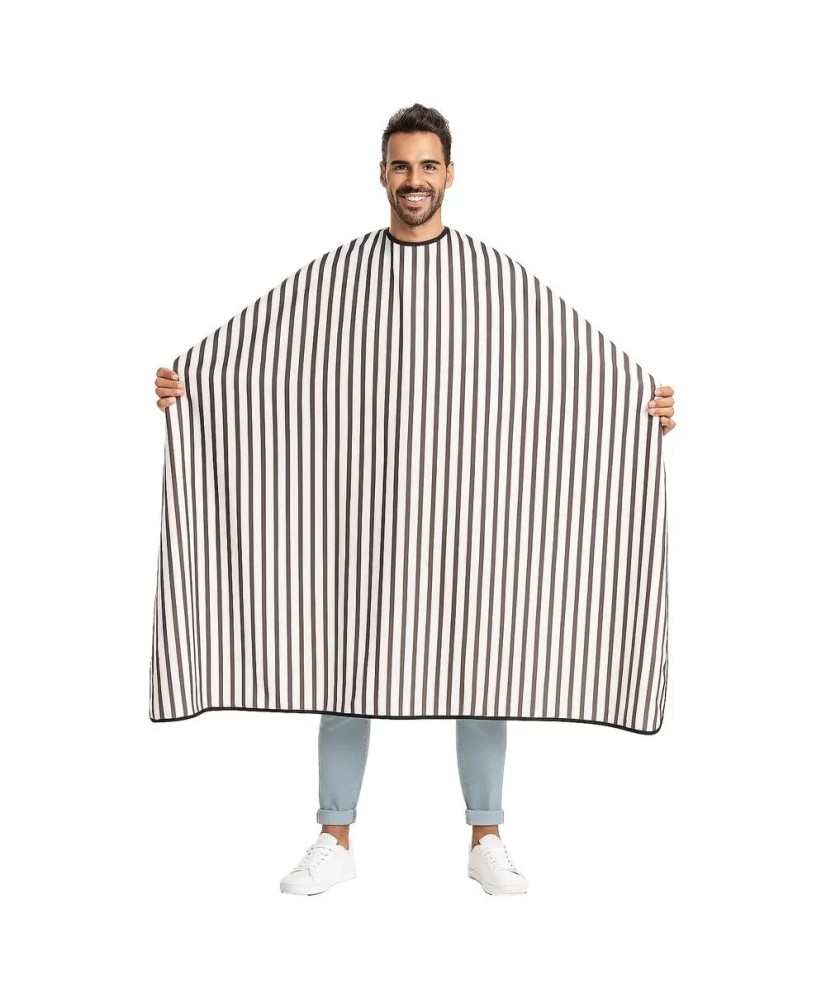 Maxi CAPE Rayée GRIS BARBER