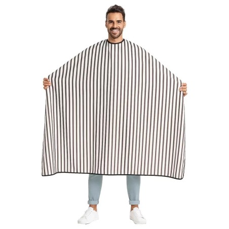 Maxi CAPE Rayée GRIS BARBER