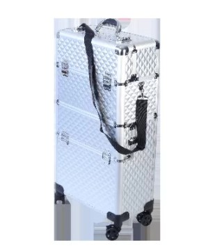 Valise ALU 2-CAZ Silver 4-ROLLY  42x23x79 cms
