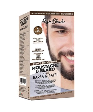 Kit Coloration Barbe et Moustache Châtain foncé - Complet avec Accessoires