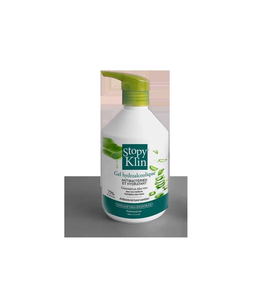 Gel Hydroalcoolique 500 ml avec Pompe - Antibactérien & Hydratant à l'Aloe Vera
