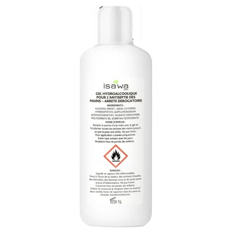 Gel hydroalcoolique - Isawa - 1 Litre TVA-5.5%
